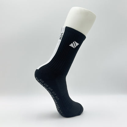 (Black) Unisex Athletic Grip Sock