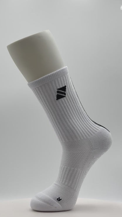 (White) - Unisex Athletic Grip Sock
