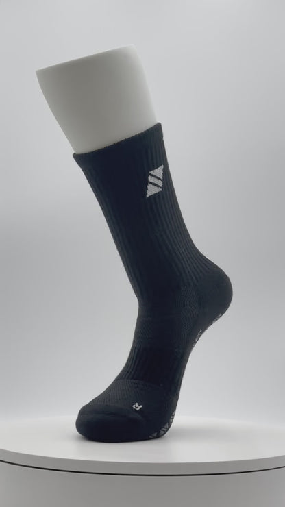 (Black) Unisex Athletic Grip Sock