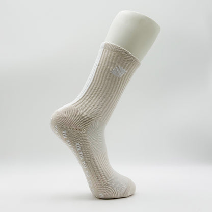 (Tan) - Unisex Athletic Grip Socks