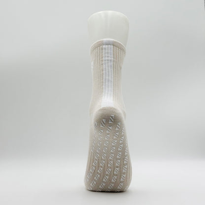 (Tan) - Unisex Athletic Grip Socks